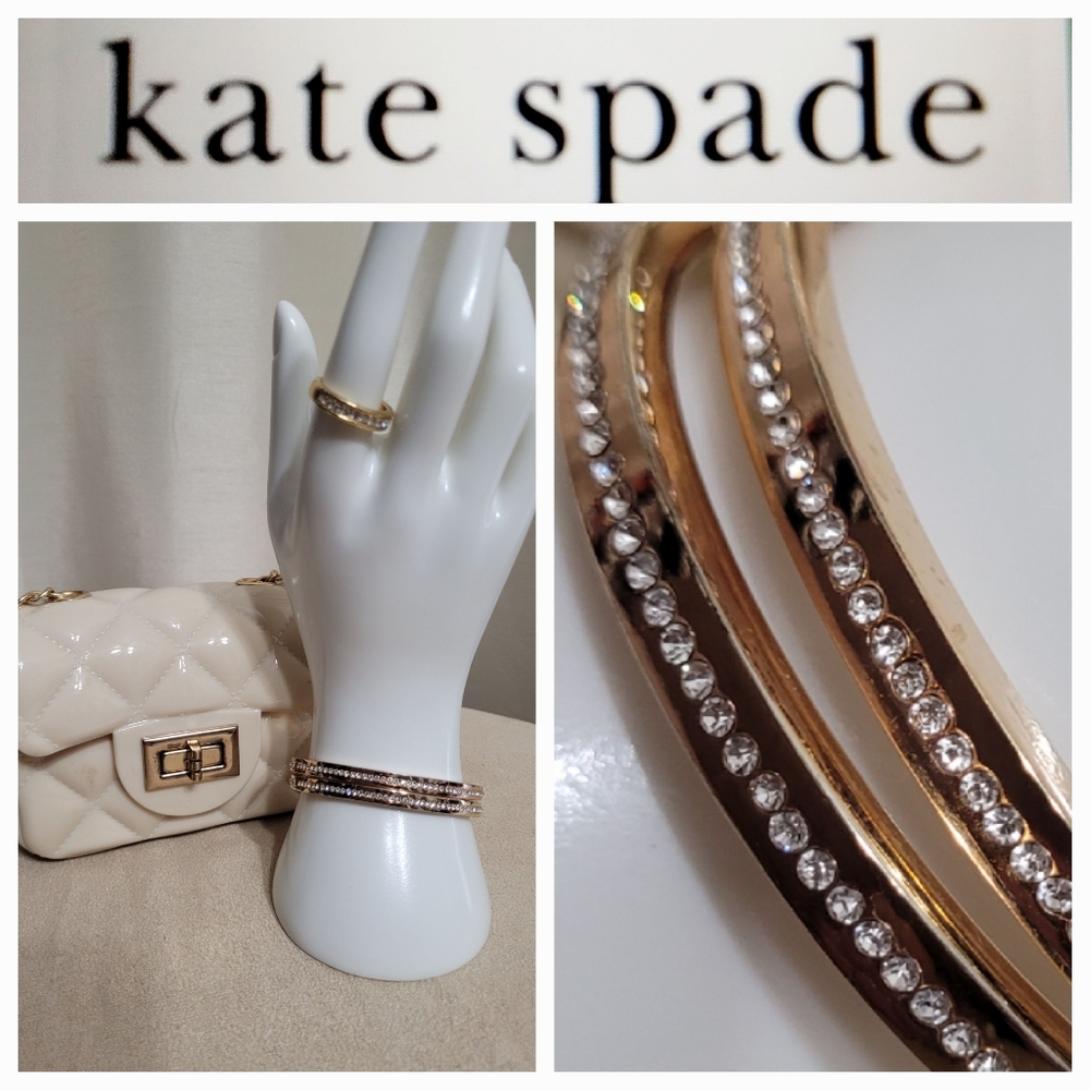 Kate Spade RING IT Pave Bangle /PAIR - Picture 5 of 5